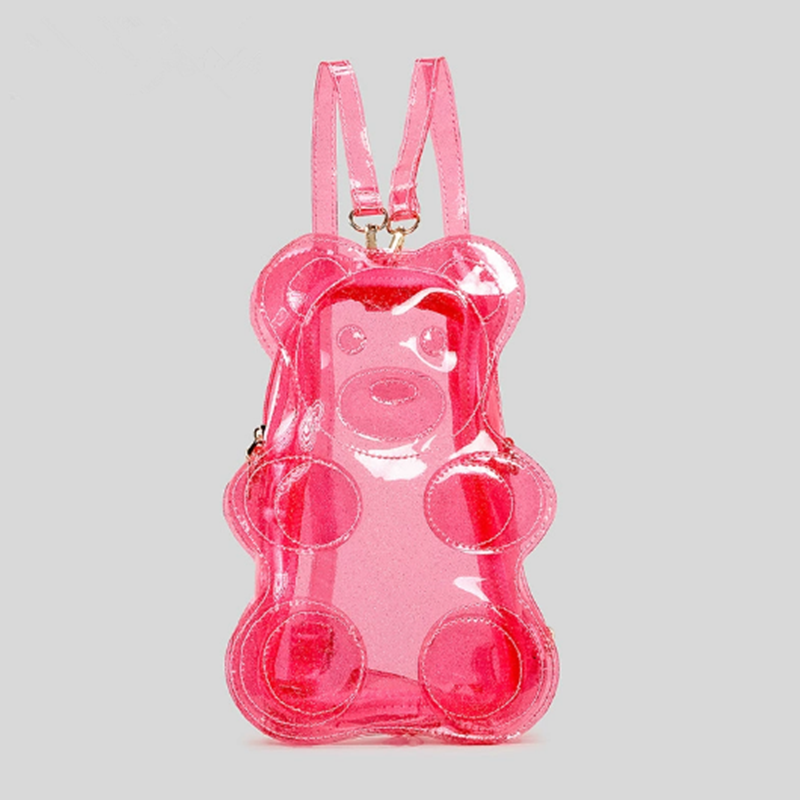 Jelly Bag Clear Pvc - Novelty Glitter Transparent Bear Shaped Women