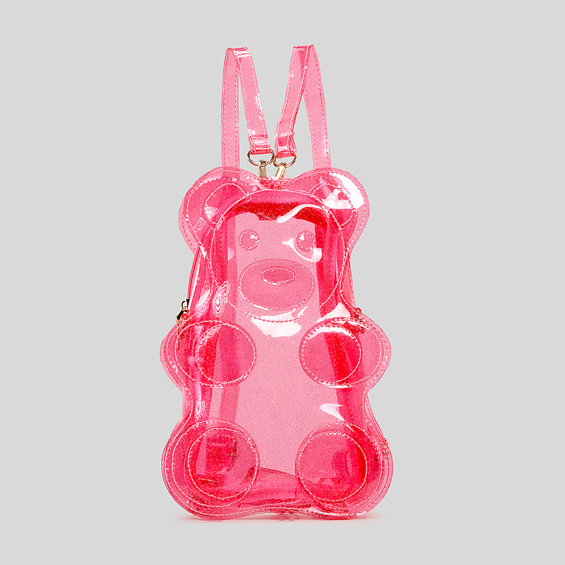 Jelly Bag Clear Pvc - Novelty Glitter Transparent Bear Shaped Women
