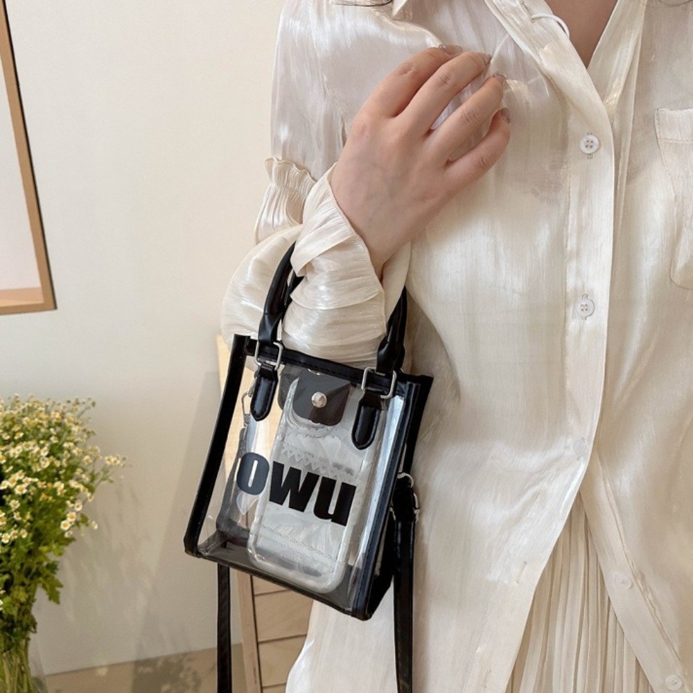 Jelly Bag Clear Pvc - Fashion Letter Print Transparent Jelly Bag