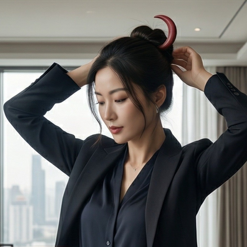 Fashion Elegant Crescent Hair  - Half Moon Crescent 评论和价格