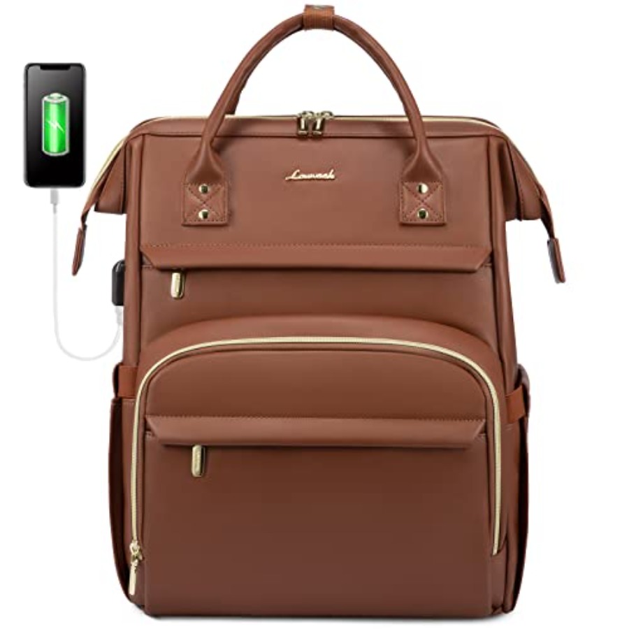 Leather Laptop Backpack for Wo - Women'S Bags For Work 评论和价格