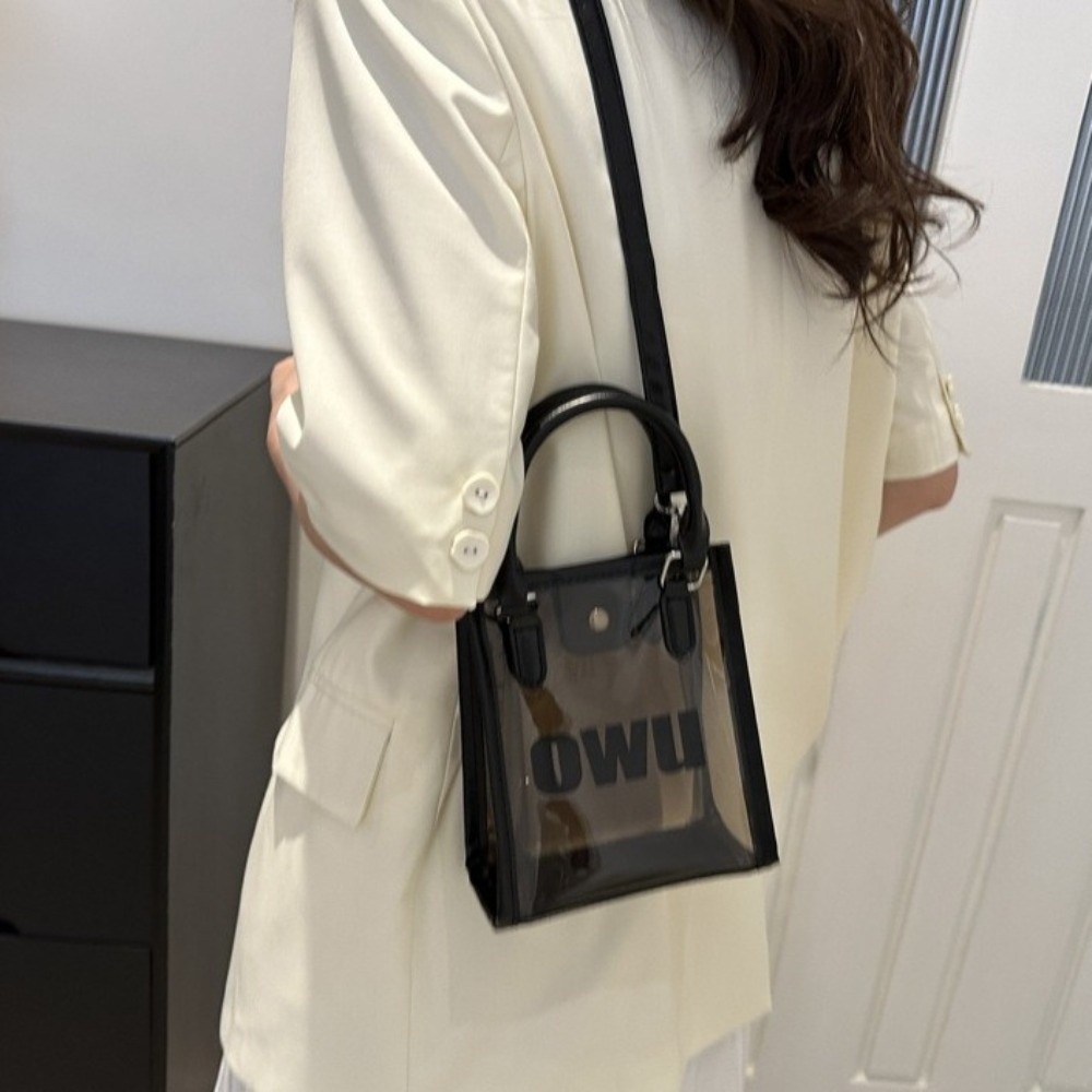 Fashion Letter Print Transpare - Jelly Bag Clear Pvc 评论和价格
