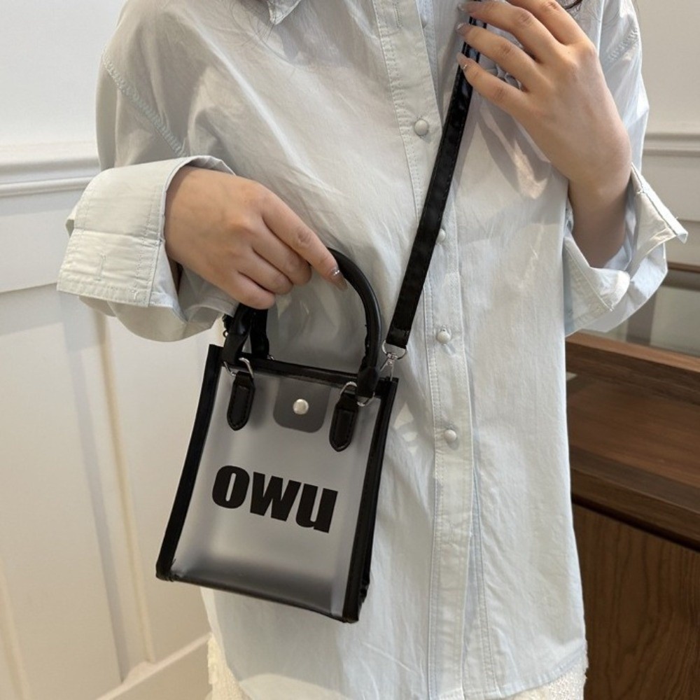 Fashion Letter Print Transpare - Jelly Bag Clear Pvc 评论和价格