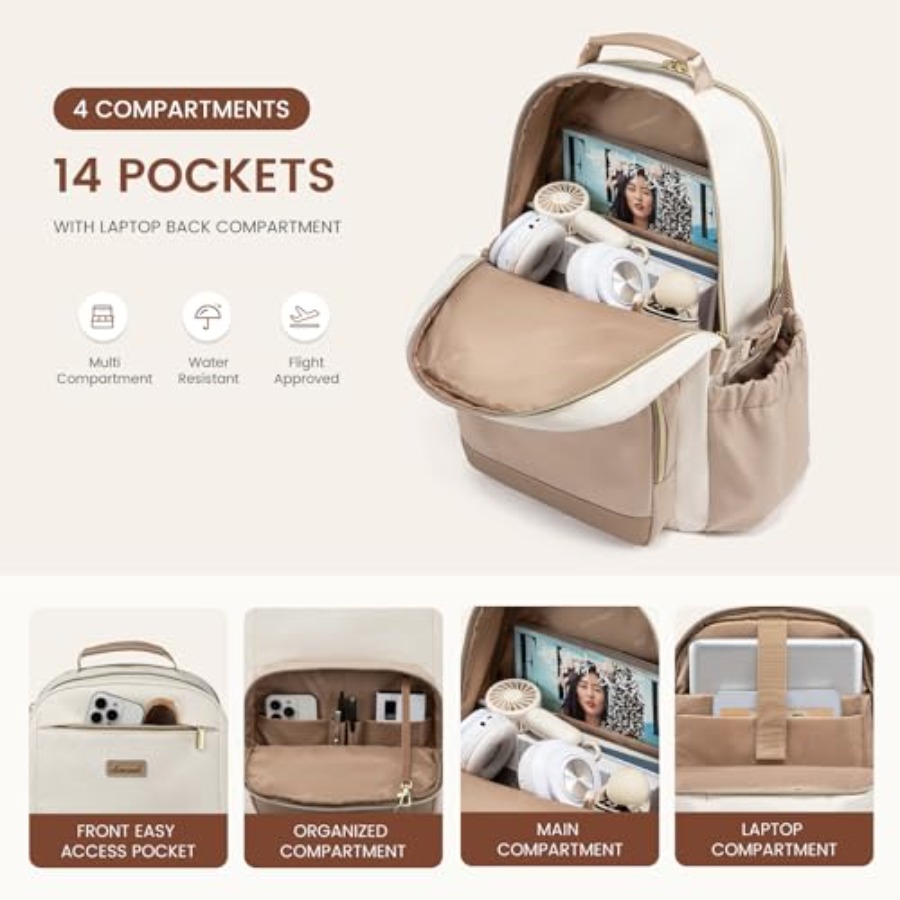 Laptop Backpack for Women with - Women'S Bags For Work 评论和价格