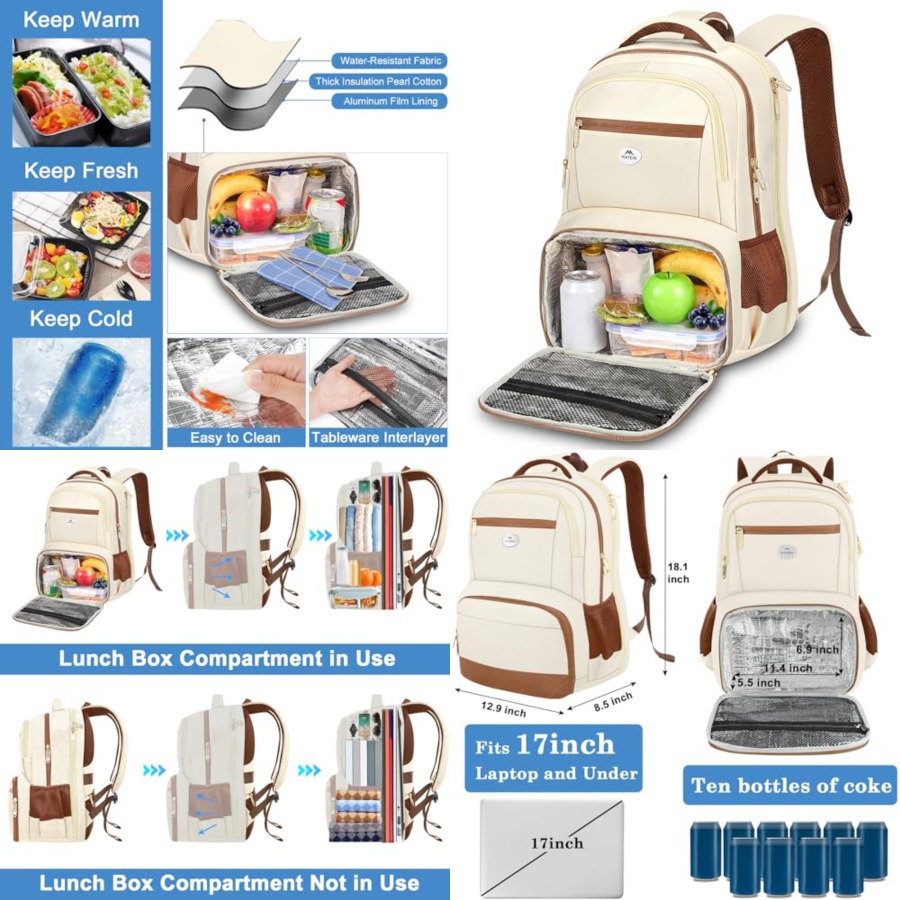 Backpack Lunch Bag for Women,  - Women'S Bags For Work 评论和价格