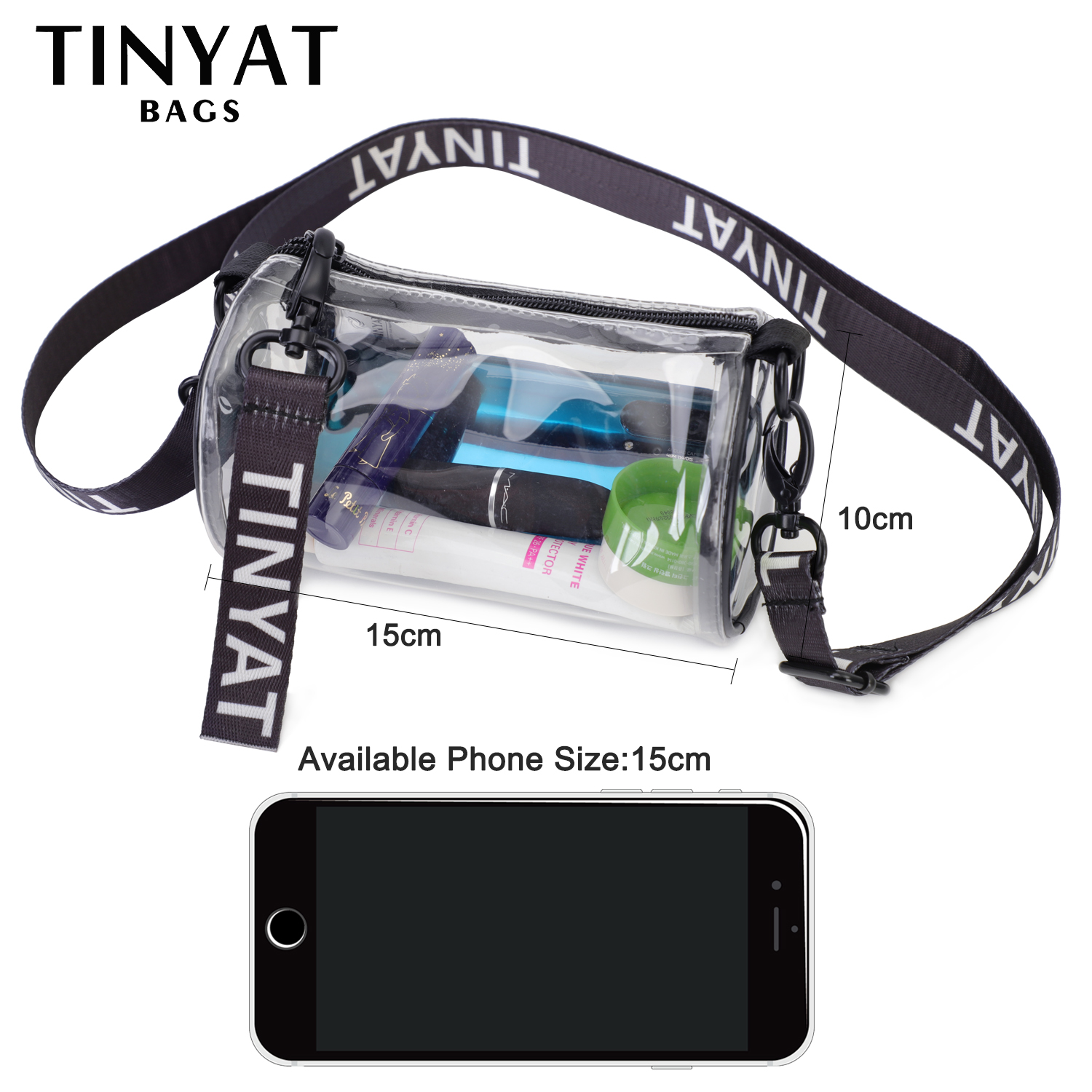 TINYAT Mini Transparent Women  - Jelly Bag Clear Pvc 评论和价格