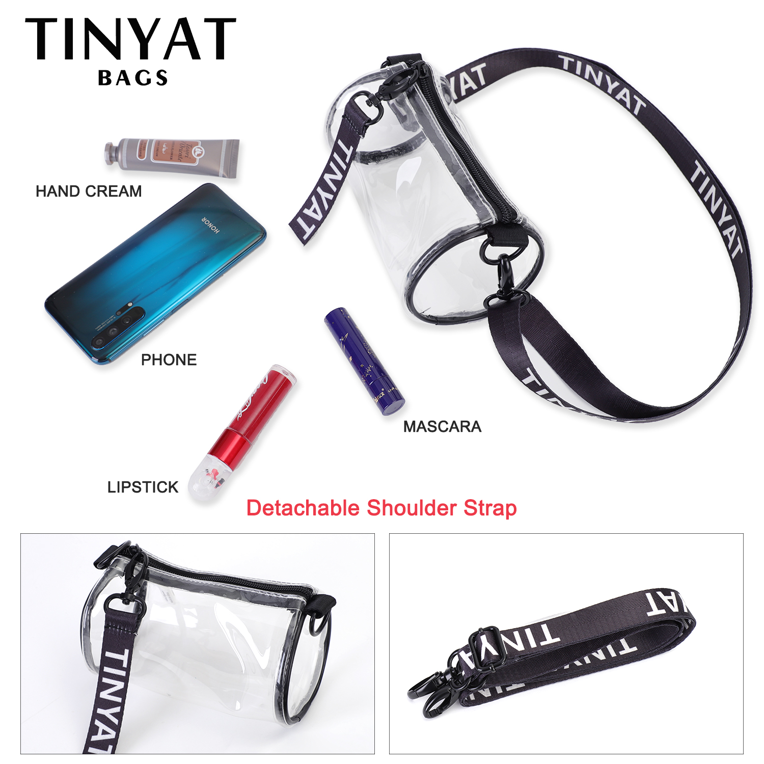 TINYAT Mini Transparent Women  - Jelly Bag Clear Pvc 评论和价格