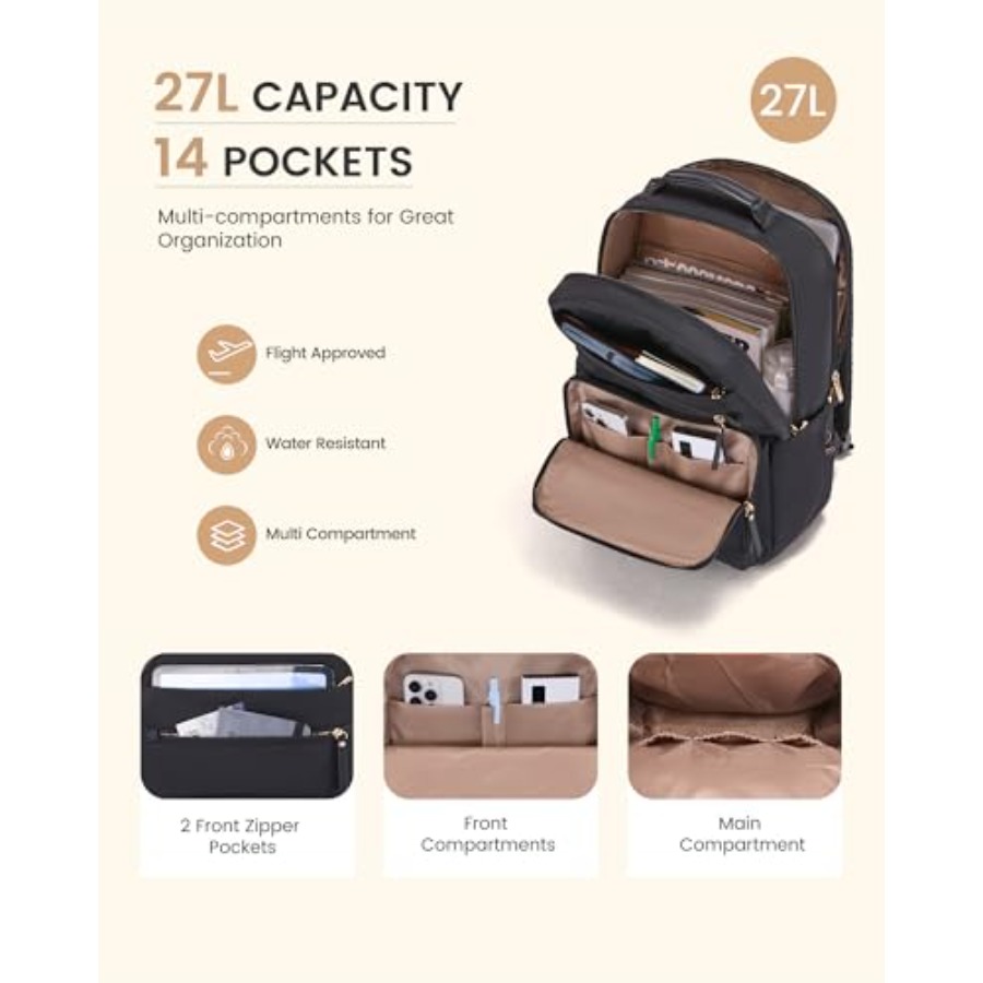 Laptop Backpack for Women with - Women'S Bags For Work 评论和价格