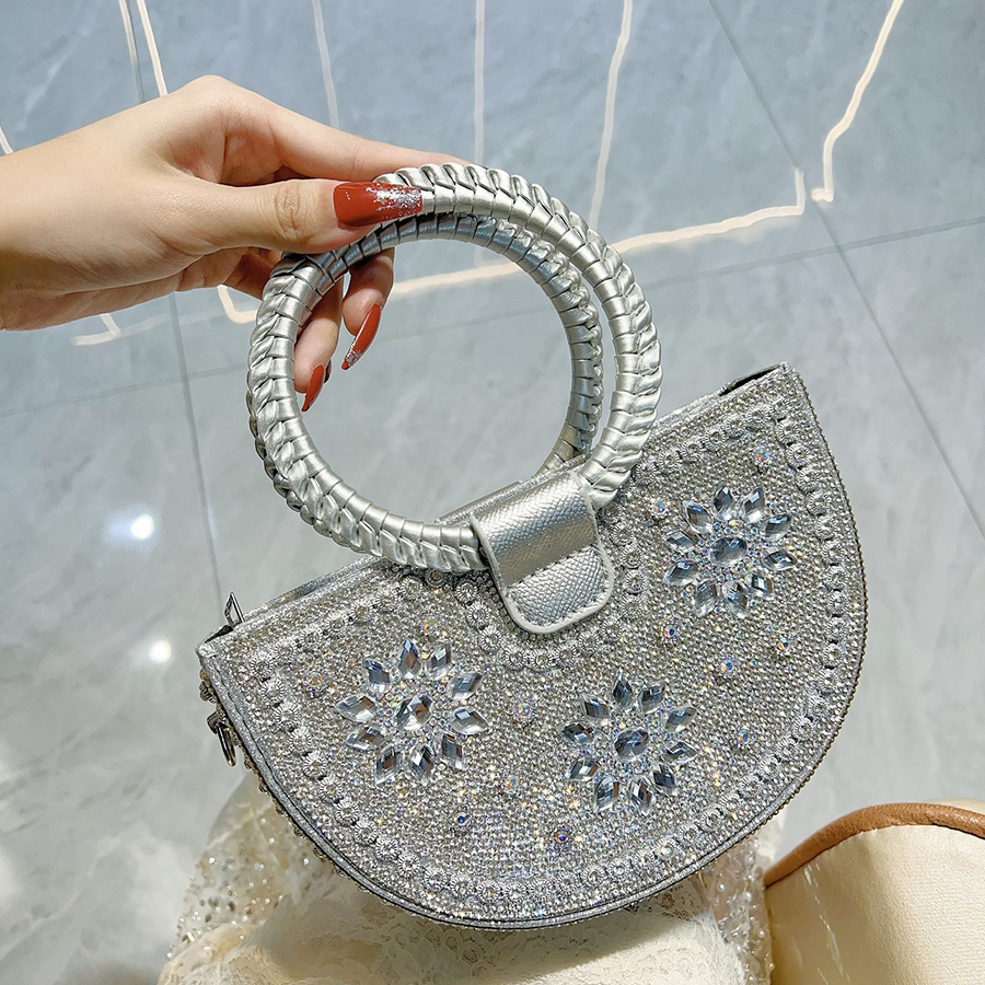 Round Handle Half Moon Bag Cry - Half Moon Crescent 评论和价格