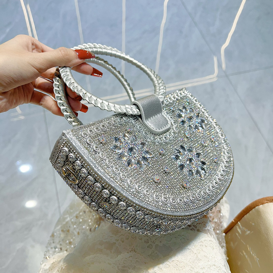 Round Handle Half Moon Bag Cry - Half Moon Crescent 评论和价格
