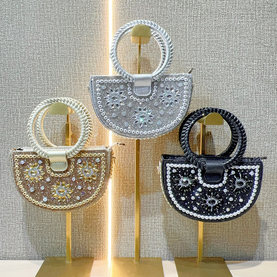 Round Handle Half Moon Bag Cry - Half Moon Crescent 评论和价格