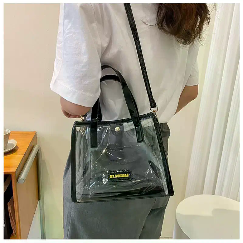 New PVC Fashion Handbag Transp - Jelly Bag Clear Pvc 评论和价格