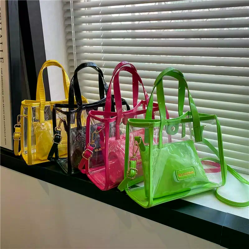 New PVC Fashion Handbag Transp - Jelly Bag Clear Pvc 评论和价格