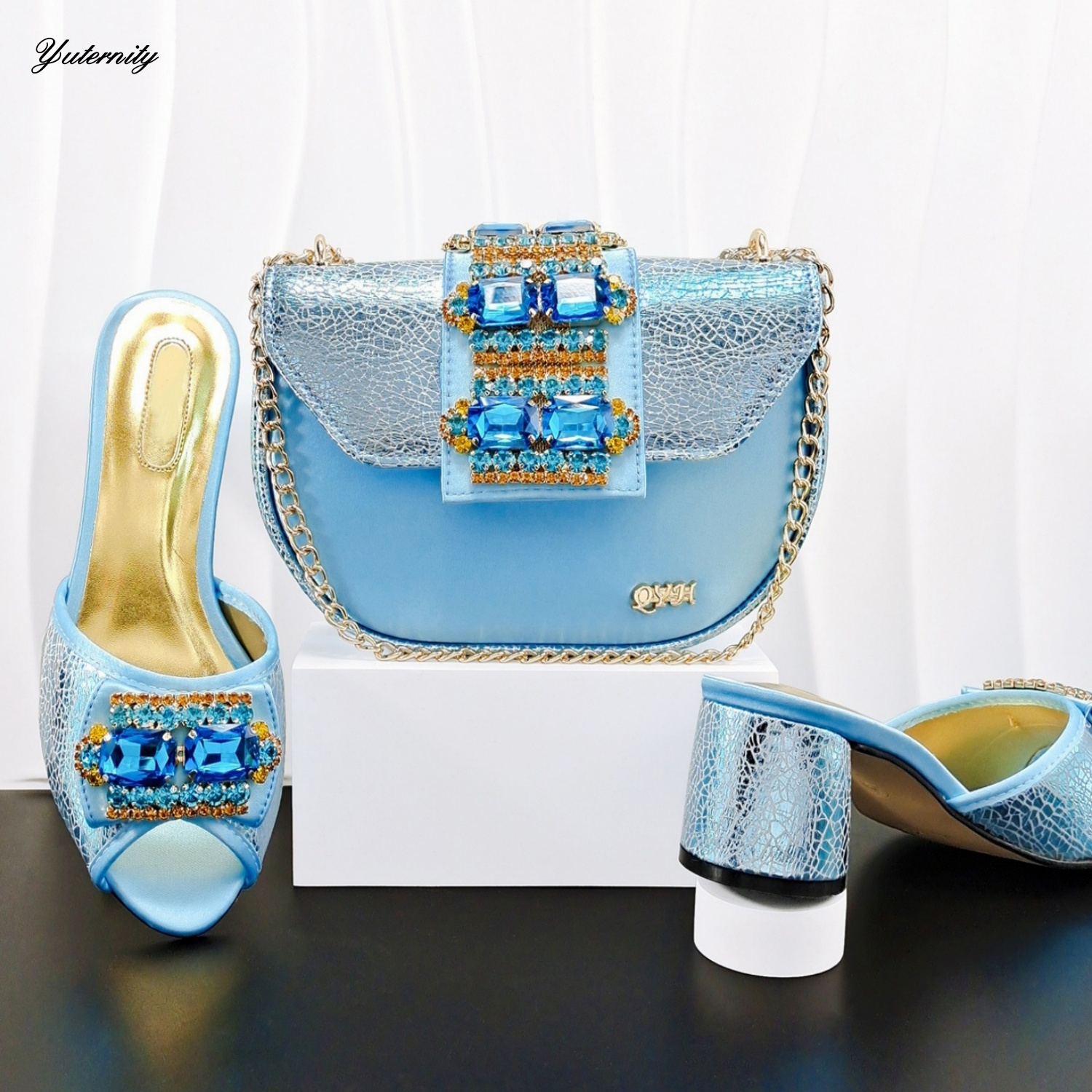 New Design Fashion Rhinestone  - Women Bags And Shoes 评论和价格
