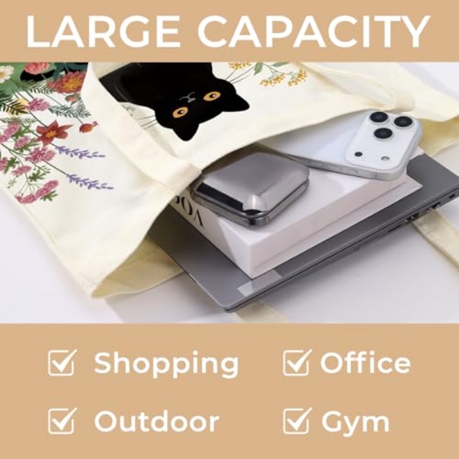 Cute Aesthetic Canvas Tote Bag - Women'S Bags For Work 评论和价格