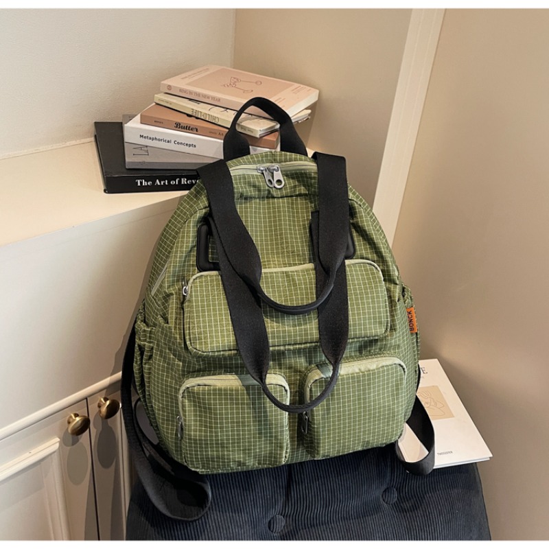 Multi-pocket Checkered Youth B - Women Bags In Sale 评论和价格