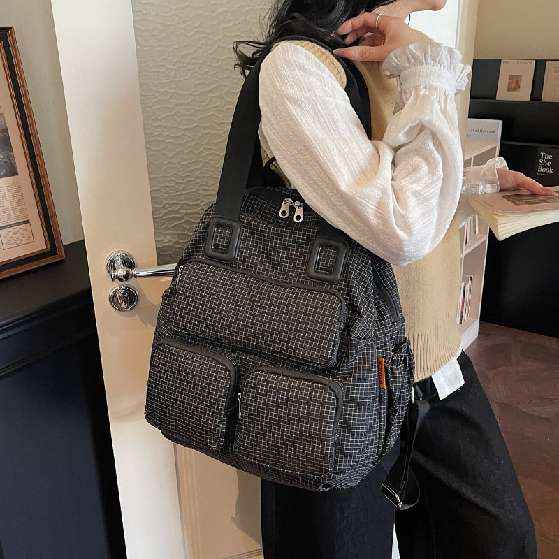 Multi-pocket Checkered Youth B - Women Bags In Sale 评论和价格