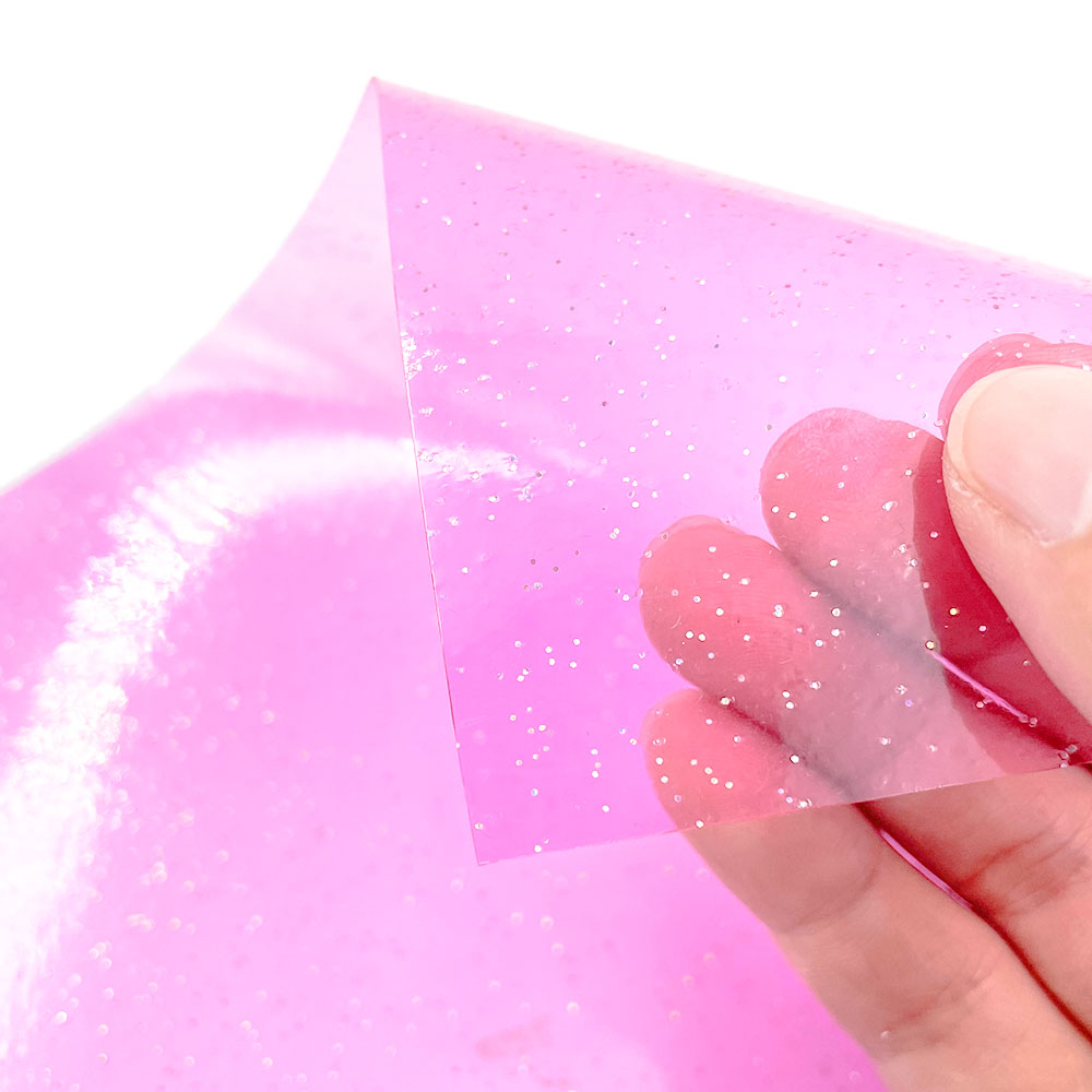 Clear With Glitter Powder PVC  - Jelly Bag Clear Pvc 评论和价格