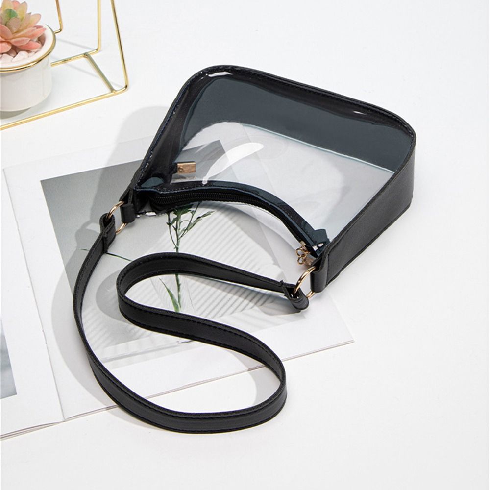 PVC Small Zipper Underarm Purs - Jelly Bag Clear Pvc 评论和价格