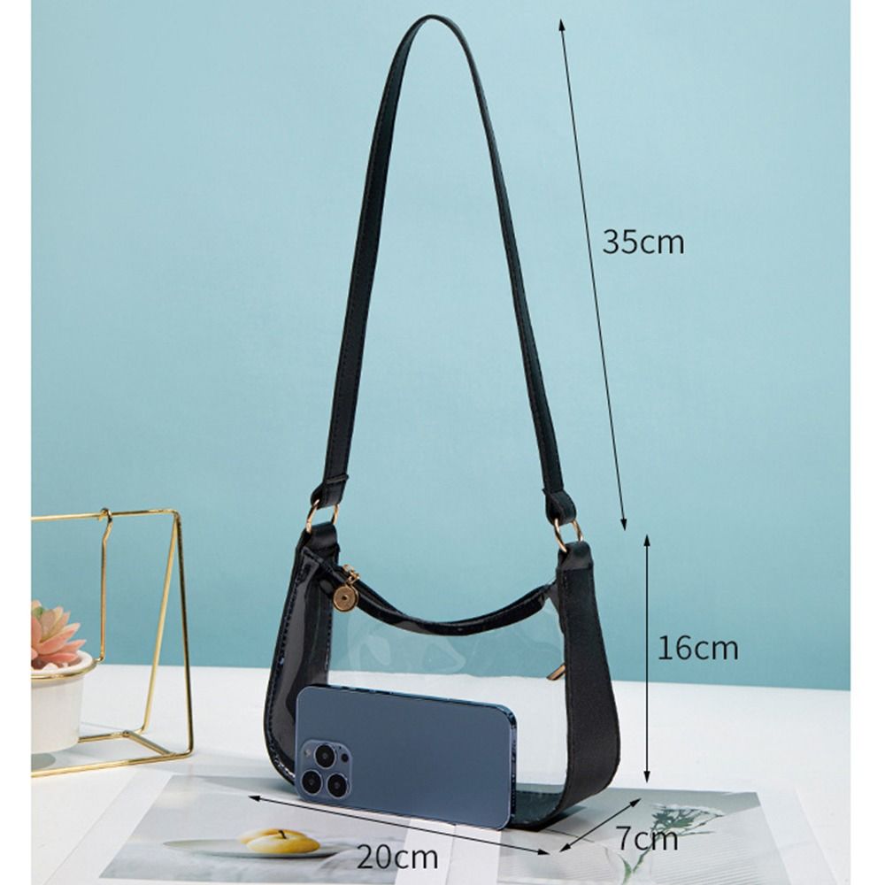 PVC Small Zipper Underarm Purs - Jelly Bag Clear Pvc 评论和价格