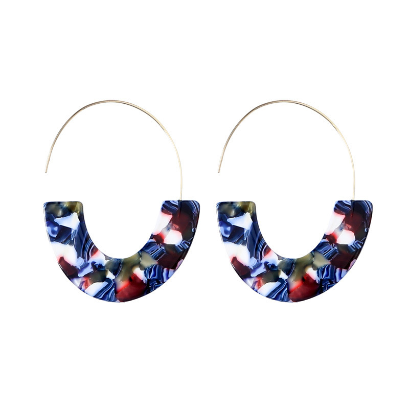 Moon Hoop Earrings Gold Brass  - Half Moon Crescent 评论和价格