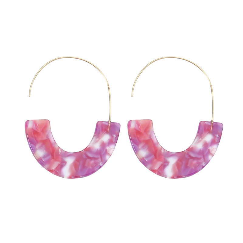 Moon Hoop Earrings Gold Brass  - Half Moon Crescent 评论和价格