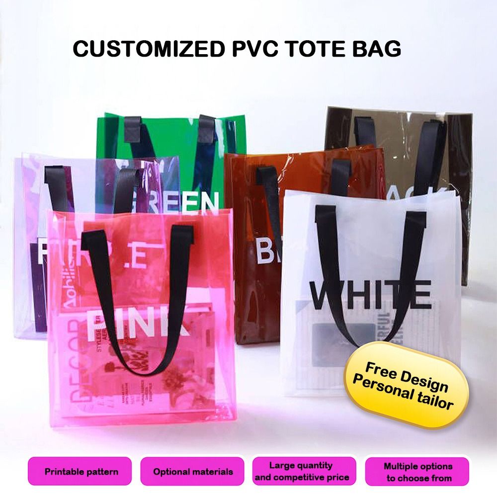 Transparent Tote Bag Portable  - Jelly Bag Clear Pvc 评论和价格