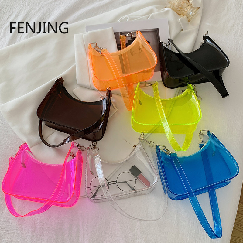 Fashion Lady Jelly Solid Color - Jelly Bag Clear Pvc 评论和价格