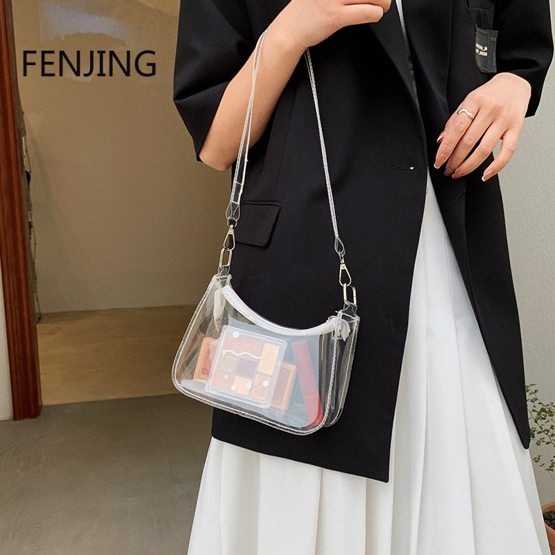 Fashion Lady Jelly Solid Color - Jelly Bag Clear Pvc 评论和价格