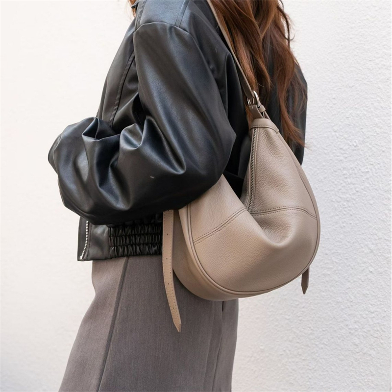 BURMINSA Luxury Genuine Leathe - Half Moon Crescent 评论和价格