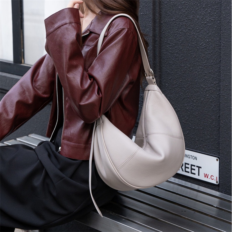 BURMINSA Luxury Genuine Leathe - Half Moon Crescent 评论和价格