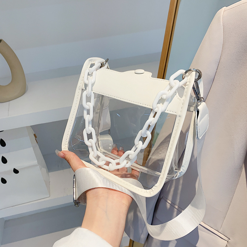 Fashion Ladies Jelly Solid Col - Jelly Bag Clear Pvc 评论和价格