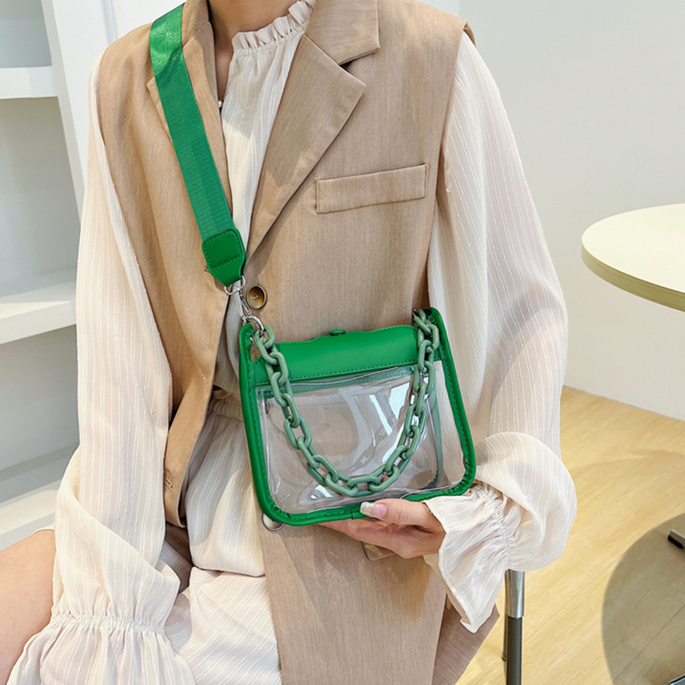 Fashion Ladies Jelly Solid Col - Jelly Bag Clear Pvc 评论和价格