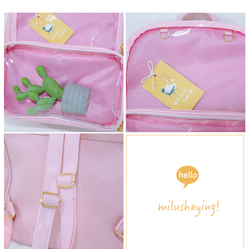 Cute Clear Transparent Women B - Jelly Bag Clear Pvc 评论和价格