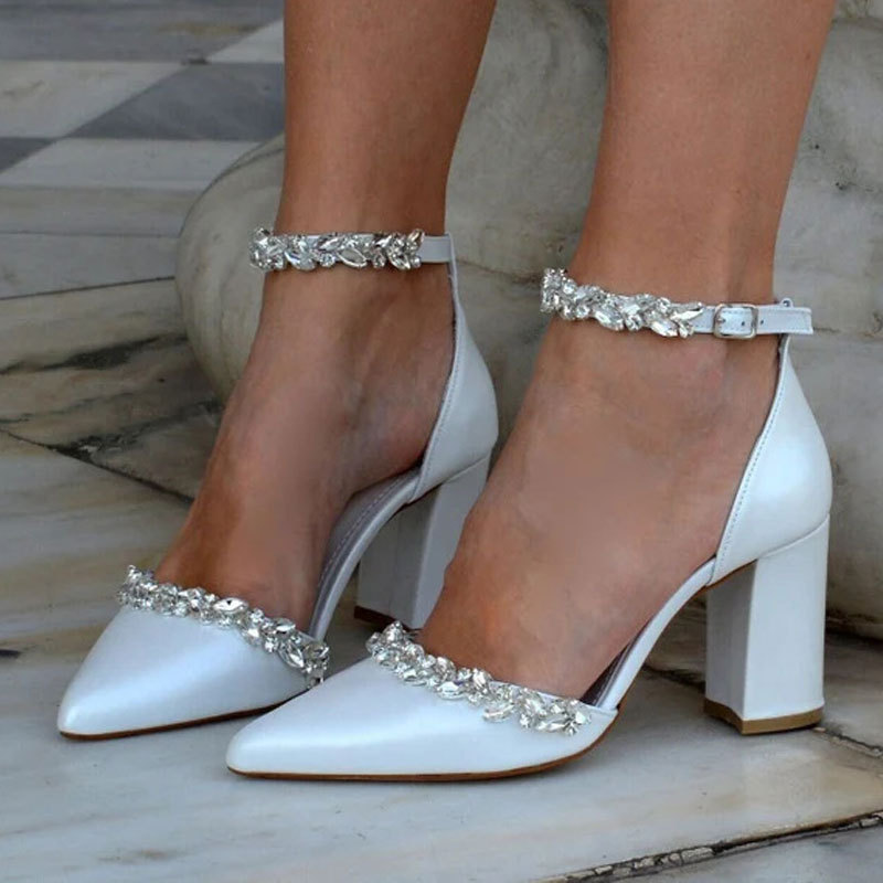 Pointed High Heel Thick Heel S - Women Bags And Shoes 评论和价格